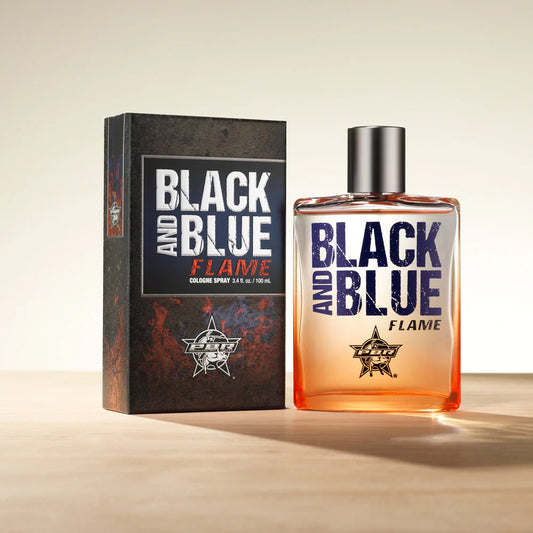 Tru Western PBR Black and Blue Flame Men's Cologne, 3.4 fl oz (100 ml) - Sporty, Clean, Fresh